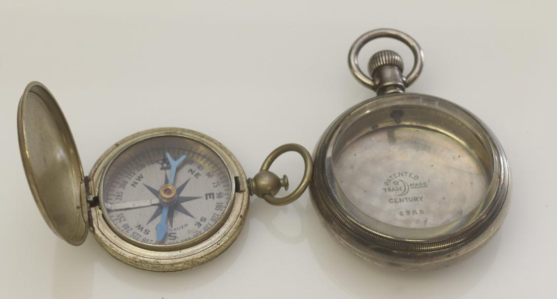 CENTURY TRAIN POCKET WATCH CASE AND COMPASS (1 of 2)