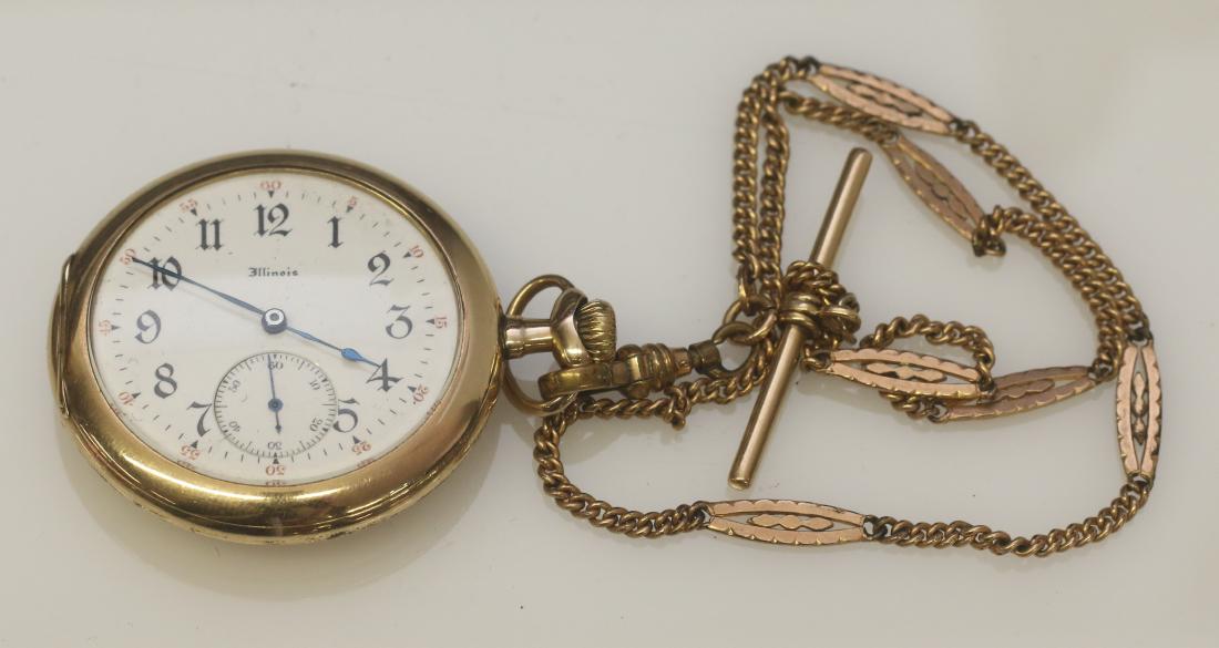 ILLINOIS POCKET WATCH AND CHAIN (1 of 4)