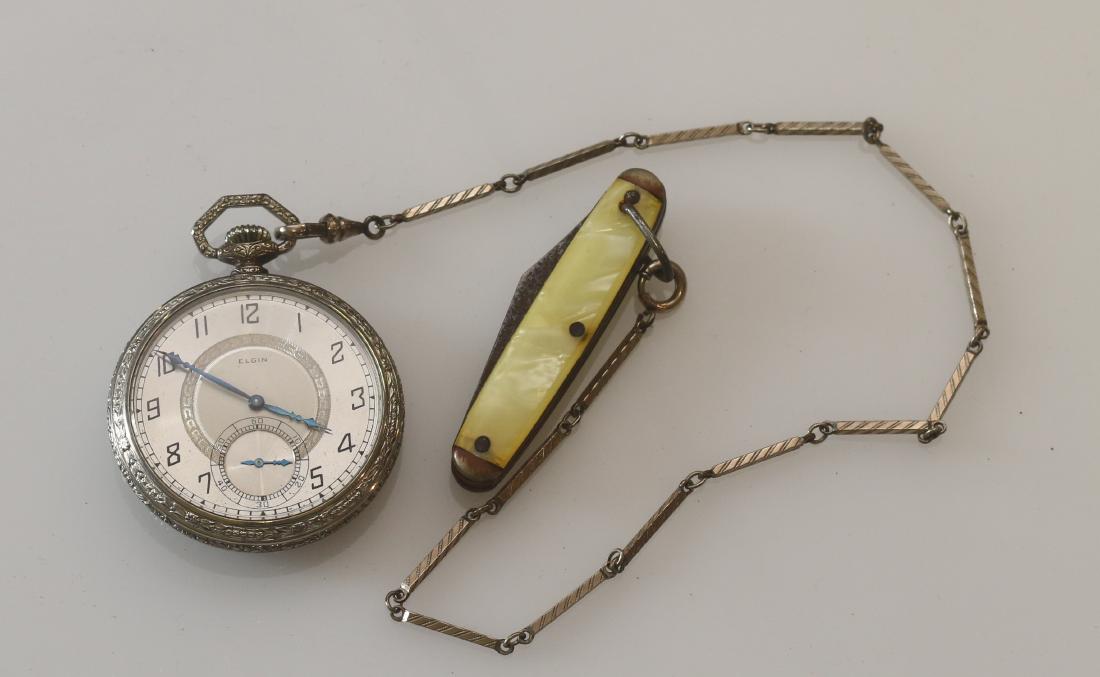 ELGIN POCKET WATCH AND CHAIN (1 of 2)