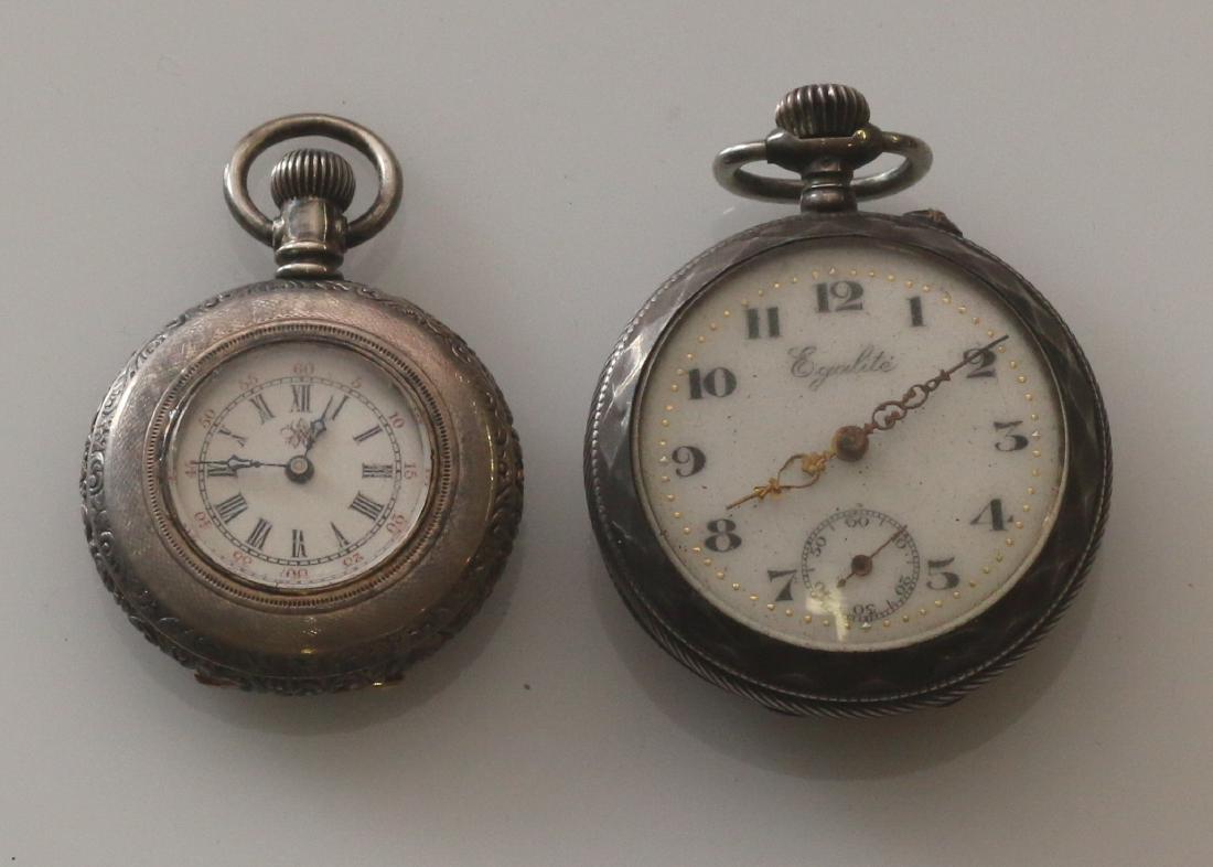 (2) SILVER POCKET WATCHES (1 of 3)