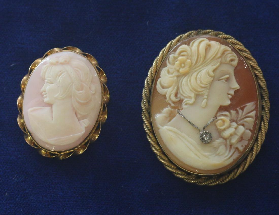 (2) CARVED SHELL CAMEO'S (1 of 2)