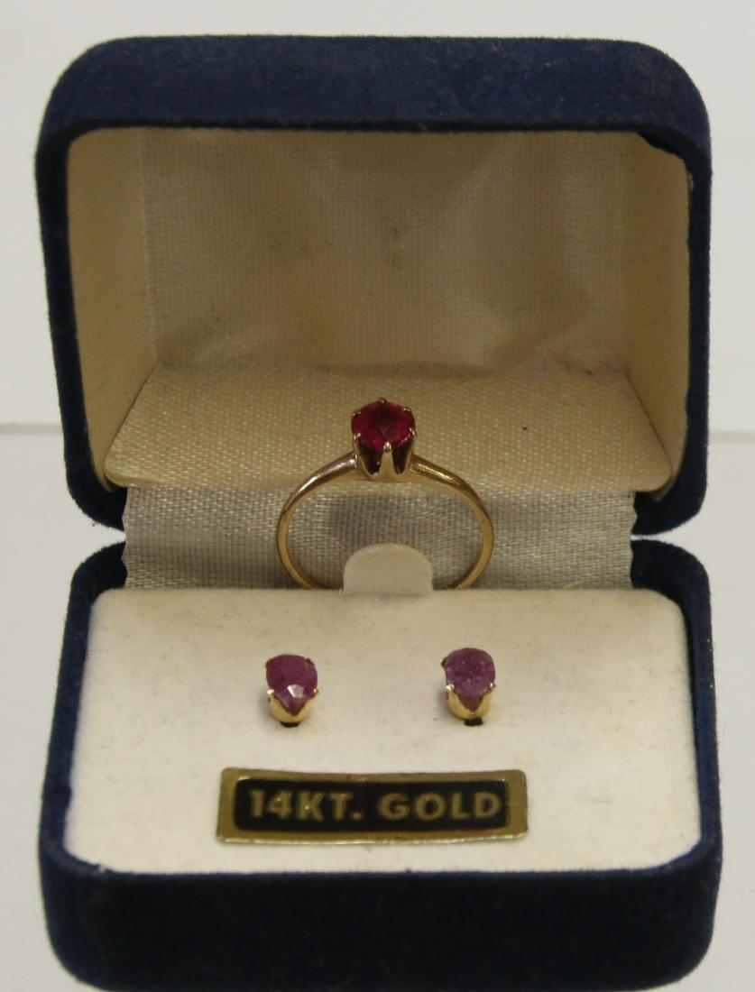 14K AND 10K GOLD RING AND EARRINGS (1 of 1)