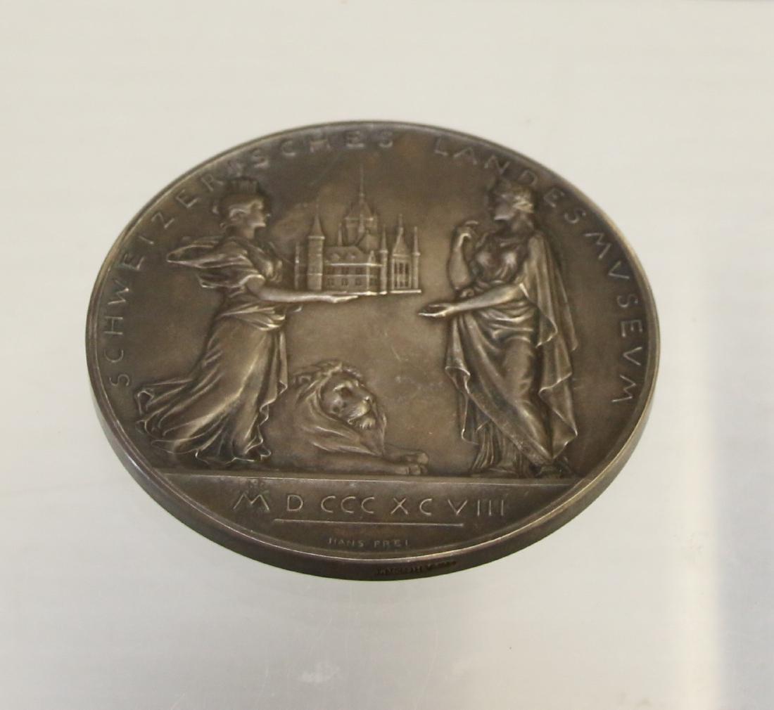 VINTAGE BRONZE MEDAL: 1898 - FOUNDRY HANS FREI BRONZE Dimensions: 2.3" DIAMETER