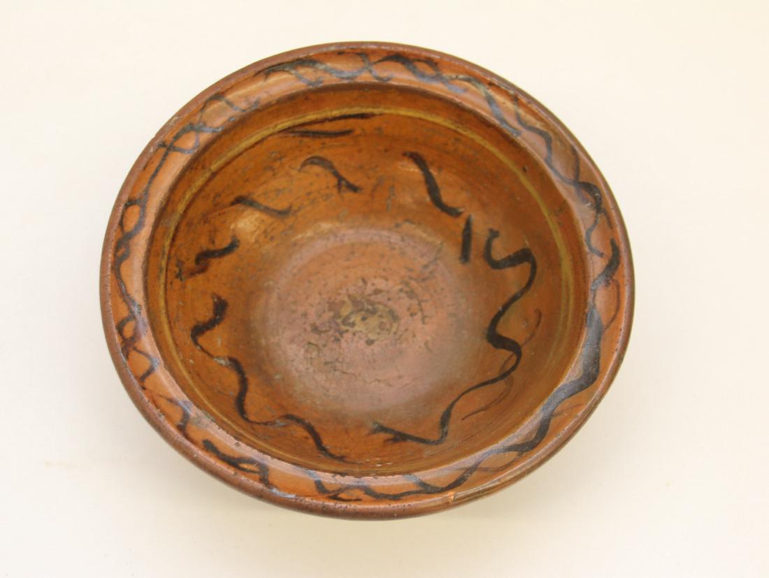 DECORATED REDWARE BOWL (1 of 3)