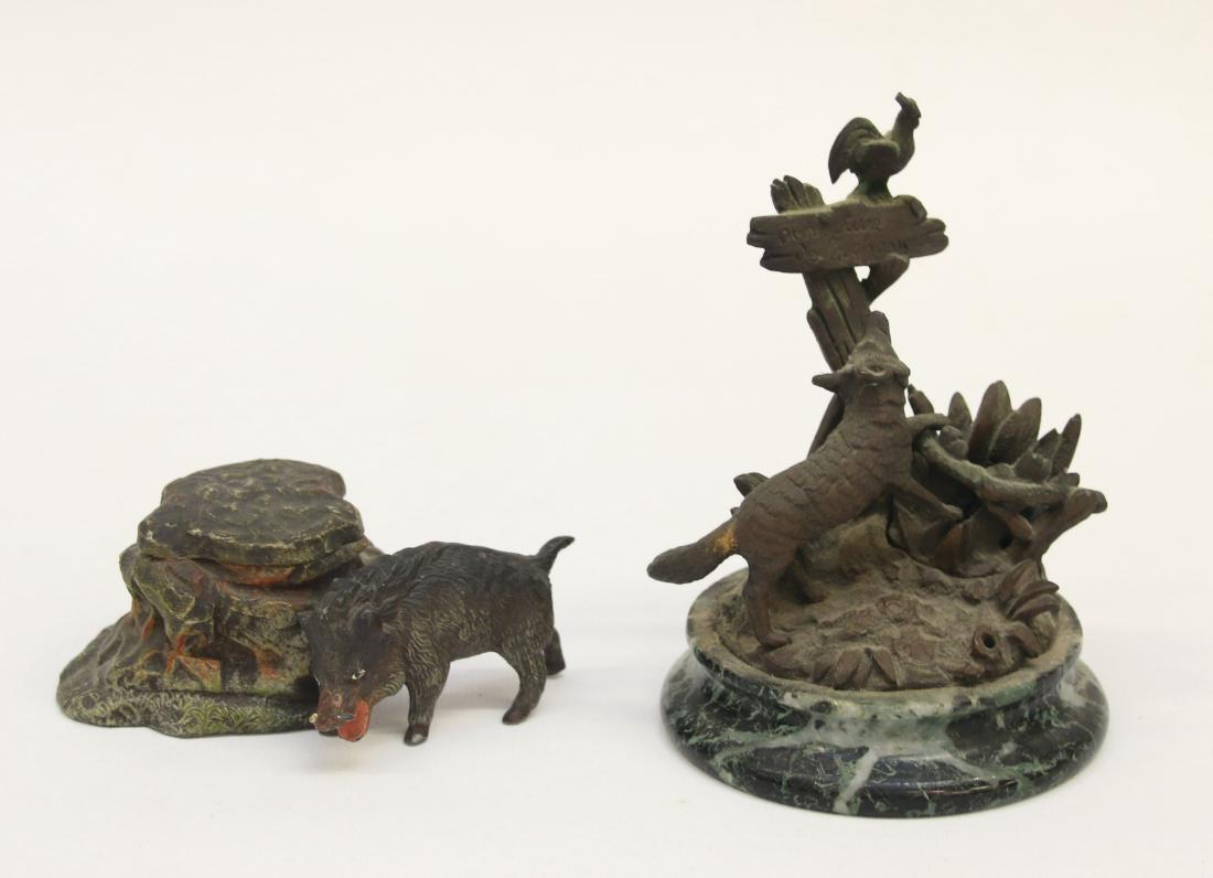 HAND PAINTED INK WELL AND MATCH HOLDER (1 of 5)