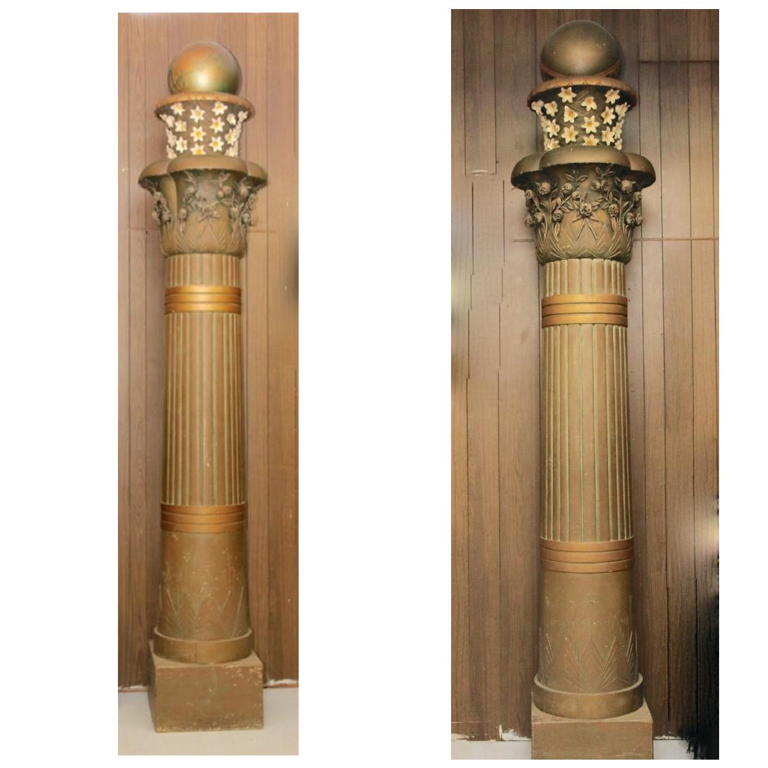 PR. OF WOODEN LODGE COLUMNS (1 of 7)