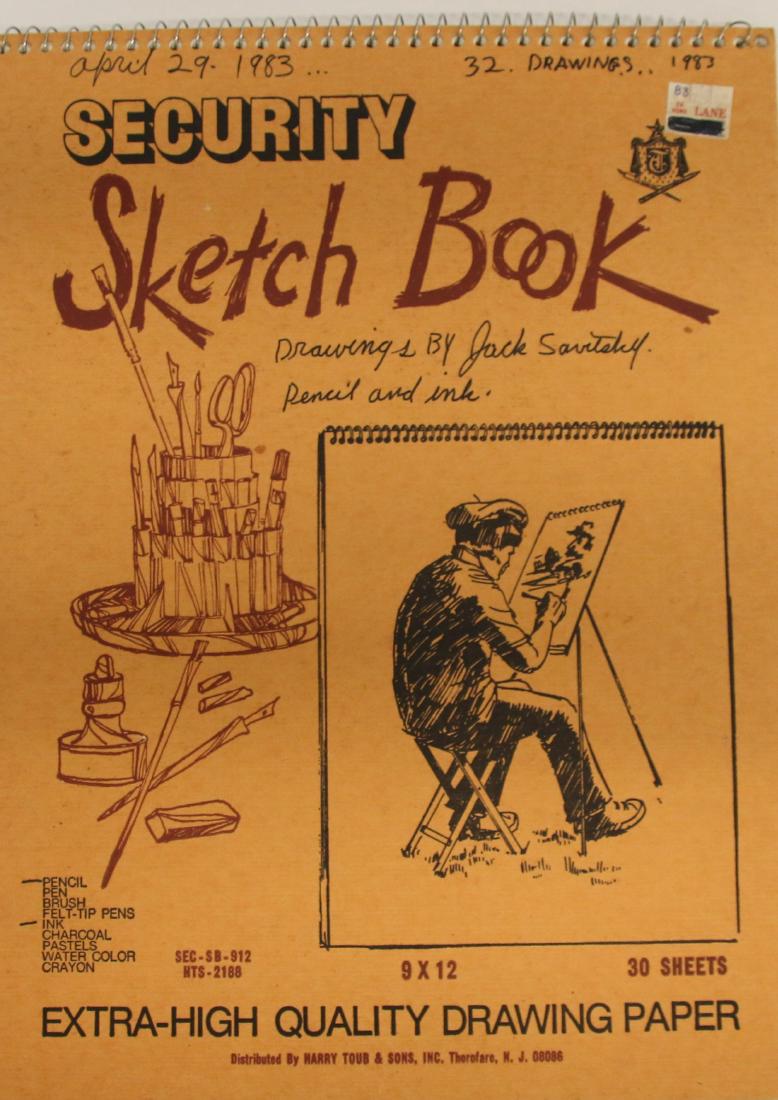 JACK SAVITSKY SKETCH BOOK: 32 1983 DRAWINGS PART OF THE MARY LOU AND JACK SAVITT COLLECTION Dimensions: 9 1/2" X 12"