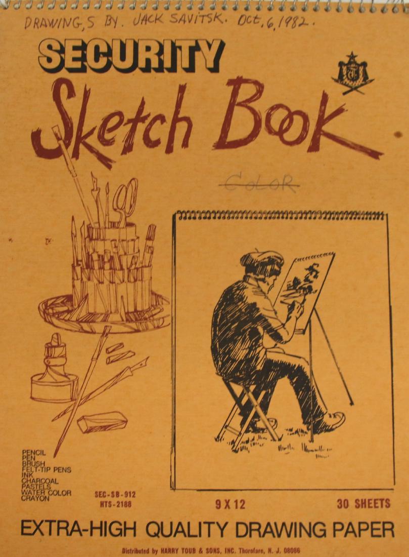 JACK SAVITSKY SKETCH BOOK: 30 1982 DRAWINGS PART OF THE MARY LOU AND JACK SAVITT COLLECTION Dimensions: 9 1/4" X 12"