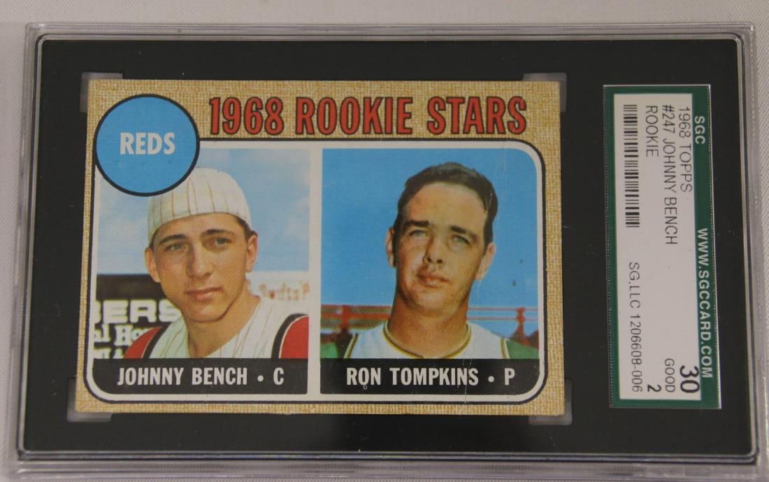 1968 TOPPS #247 JOHNNY BENCH ROOKIE (1 of 3)