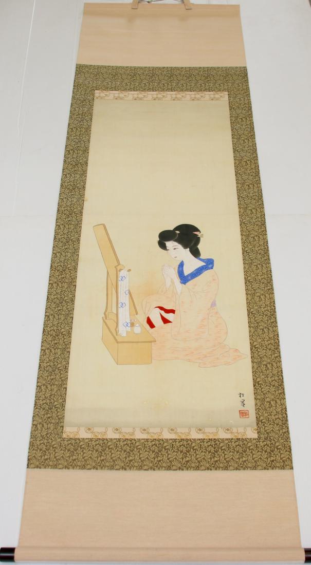 JAPANESE GEISHA GIRL SCROLL (1 of 3)