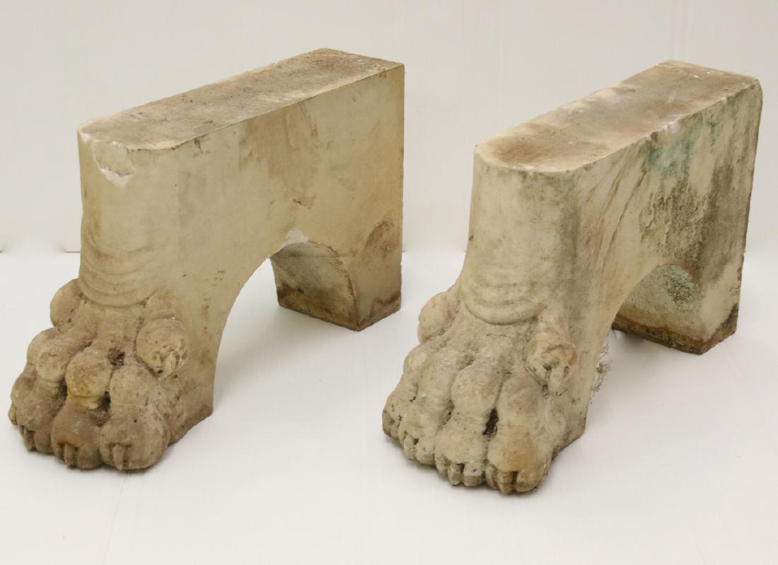 ANTIQUE FIGURAL MARBLE FEET (1 of 3)
