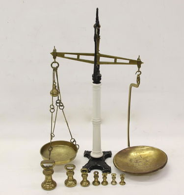 Brass And Cast Iron Balance Scale Mar 30 2018 Hartzell S