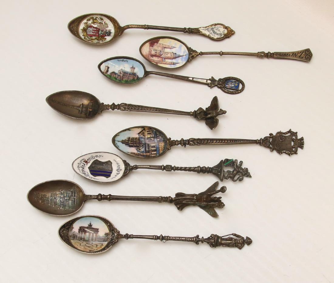 ENAMELED SILVER SOUVENIR SPOON LOT (1 of 4)