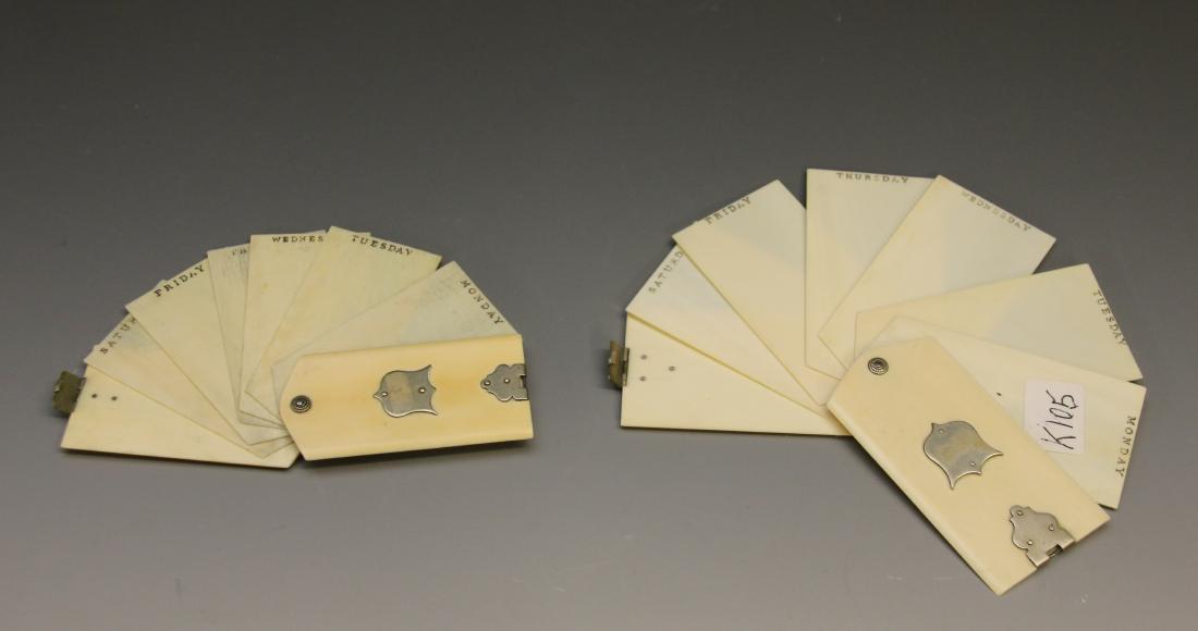 PR. OF WHALE BONE CALENDARS: EARLY CONDITION - MADE BY SAILOR'S - "DAYS OF THE WEEK"