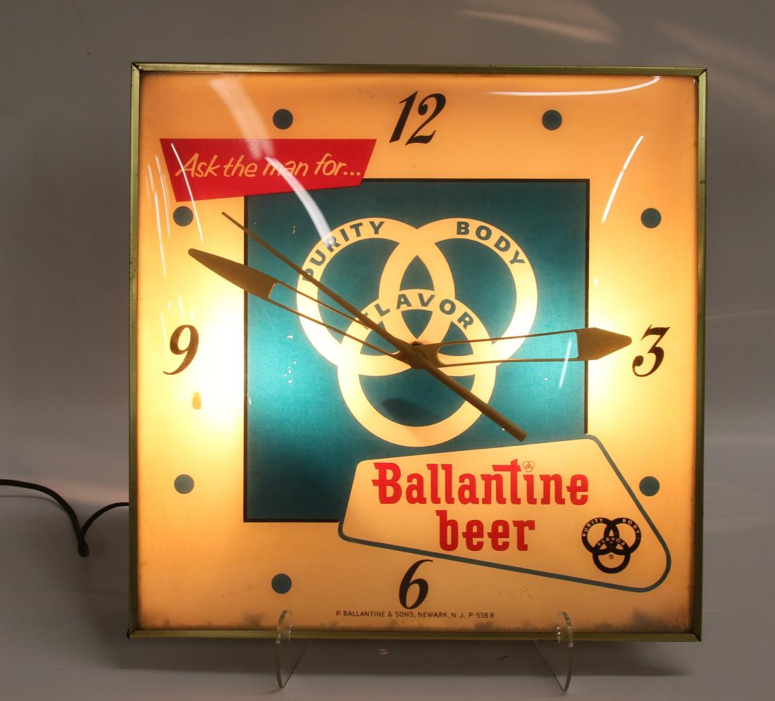 BALLANTINE BEER ADV. CLOCK (1 of 2)