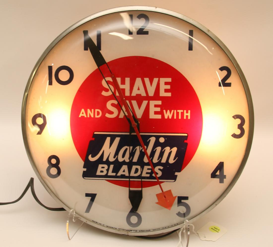 VINTAGE ADVERTISING CLOCK (1 of 3)