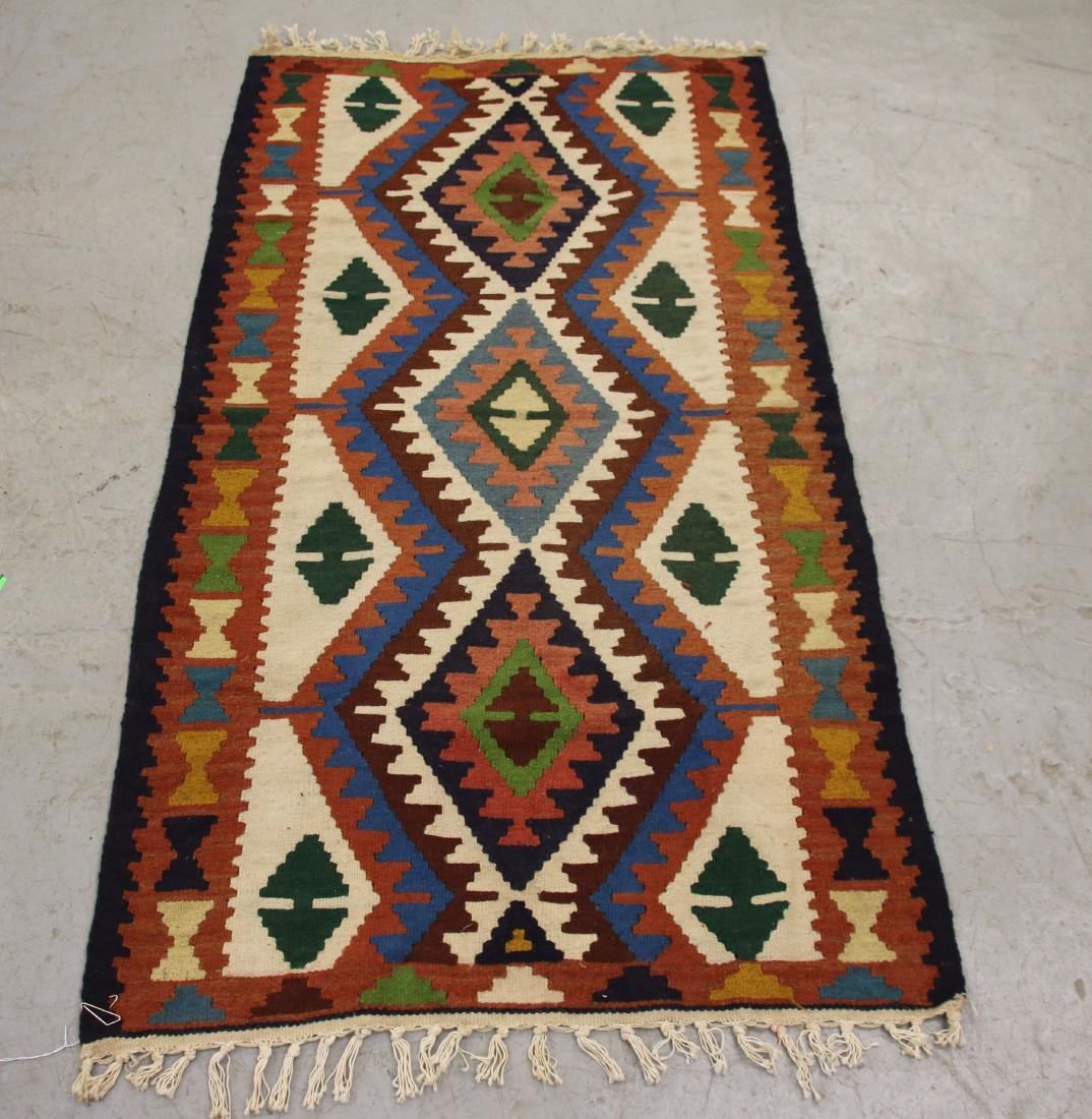 ANTIQUE NATIVE AMERICAN RUG: ANTIQUE NATIVE AMERICAN RUG 36" X 62"
