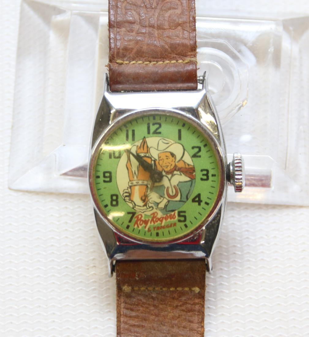 ROY ROGERS AND TRIGGER WRIST WATCH: ROY ROGERS AND TRIGGER WRIST WATCH THE E. INGRAHAM CO. - MODEL 57 - BRISTOL, CT - WITH LEATHER BAND