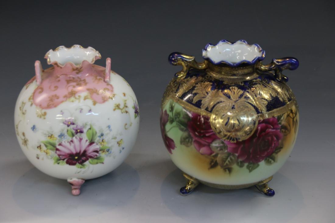 PR, OF HAND PAINTED VASES (1 of 3)