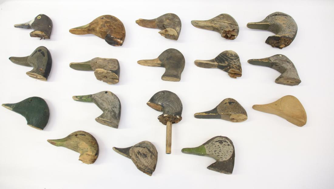 GROUP LOT OF DECOY HEADS