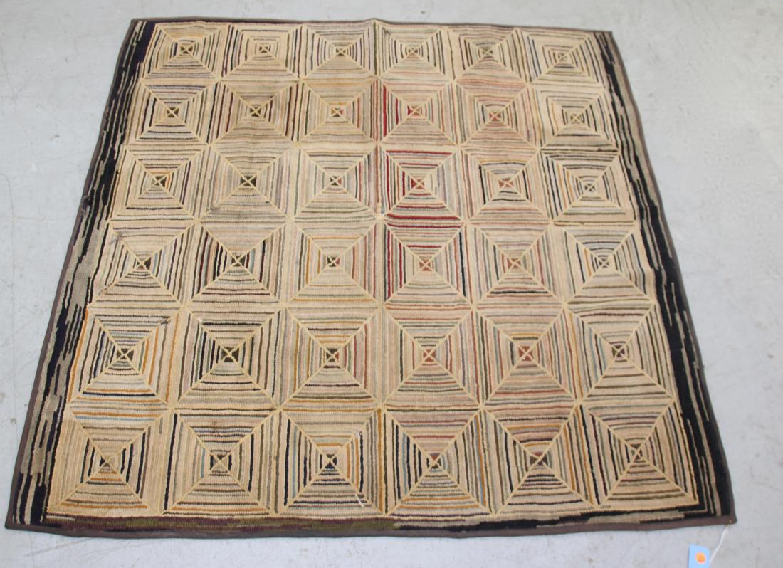 FOLK ART HOOKED RUG (1 of 4)