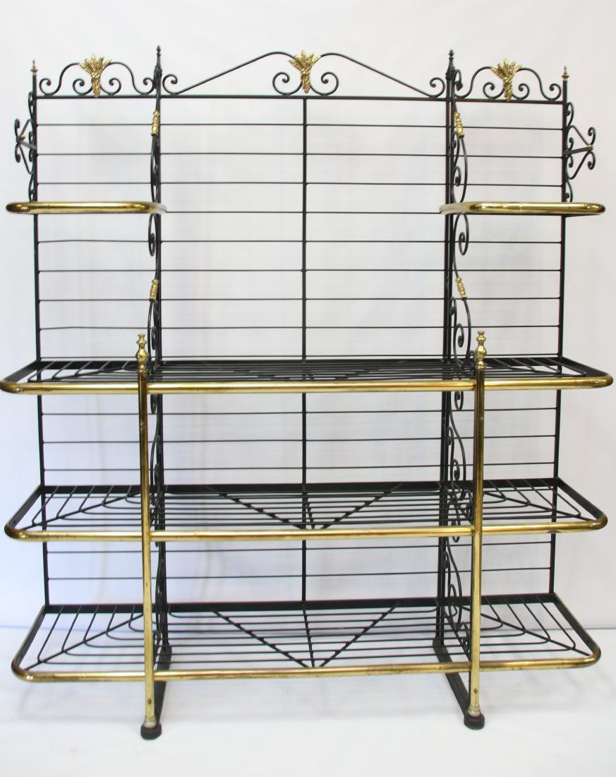 FRENCH BRASS AND IRON BAKERS RACK (1 of 3)