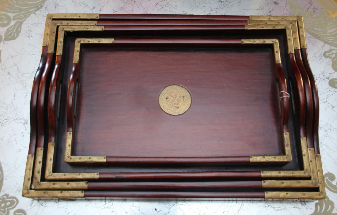 GRADUATED NEST OF CHINESE TRAYS (1 of 5)