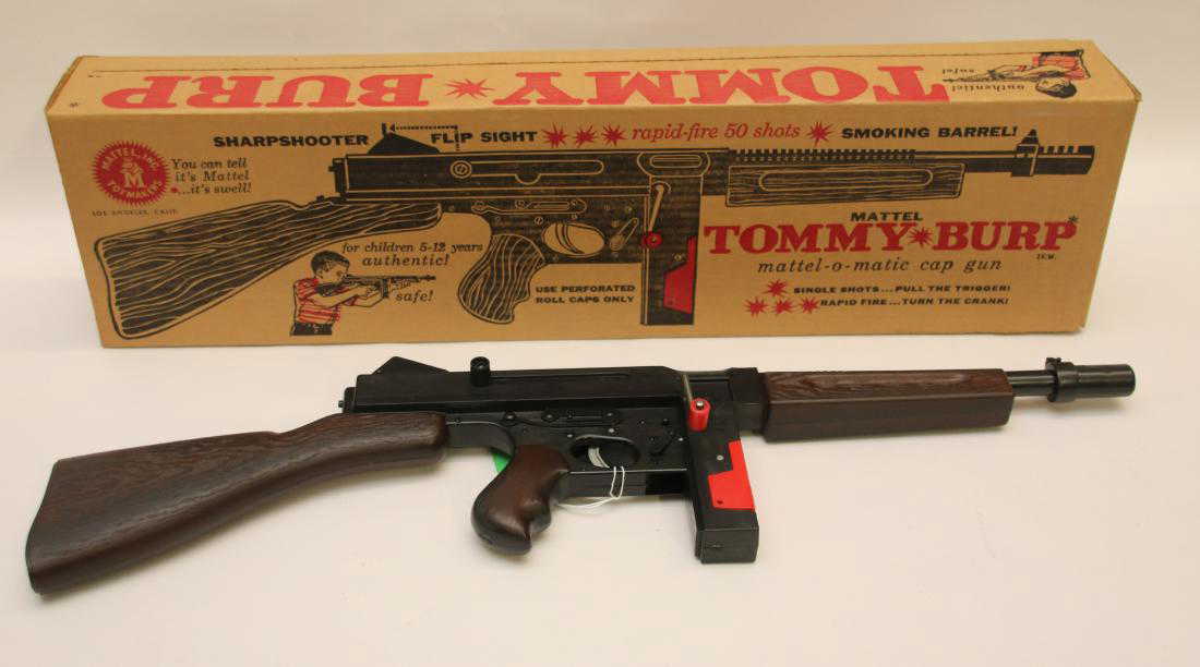 Mattel Tommy-Burp cap gun, Mint ion the box