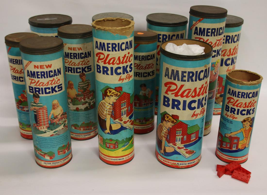 12 American Plastic bricks tubs (1 of 1)