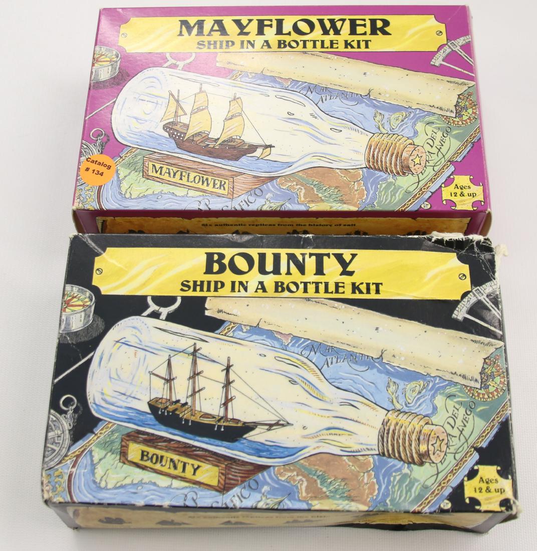 2-Ships in a bottle kit: Bounty and Mayflower