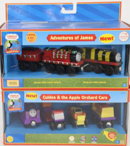 Thomas The Train Tank Engine JAMES AND 1 TENDER #5 Wood Red