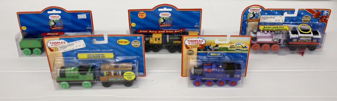 (5) Thomas & Friends Cars: Iron 'Arry and Iron Bert, Henry, Rosie and the Musical Caboose, Belle, Percy and the Storybook car
