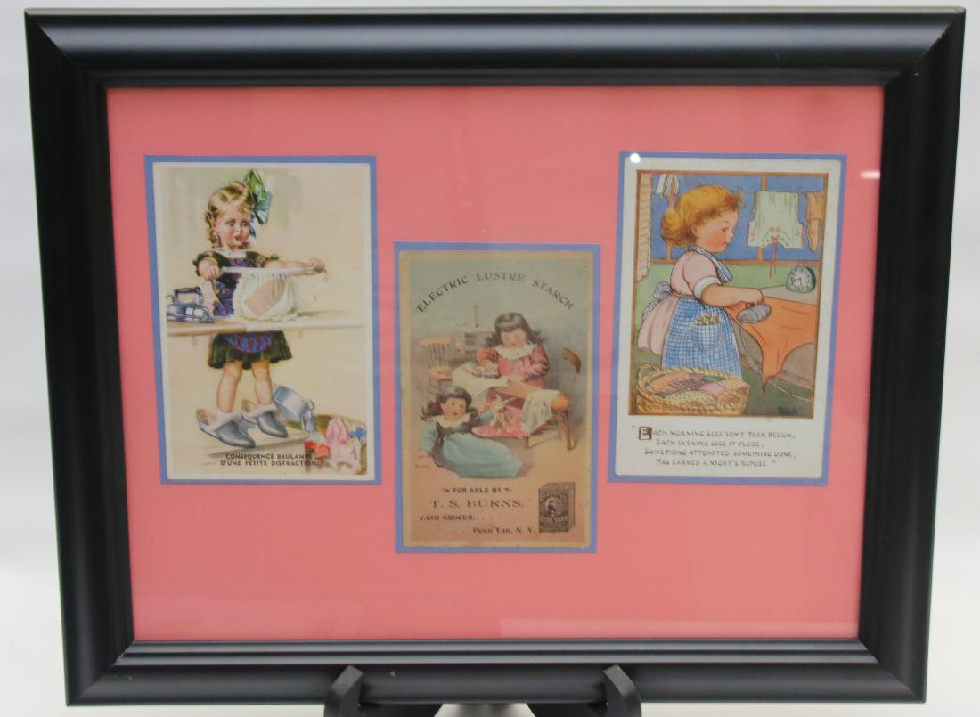 FRAMED ADVERTISING CARD LOT (1 of 3)