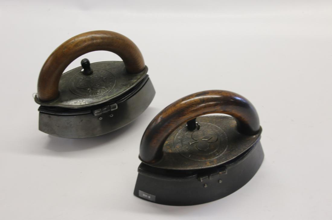 PR. OF ANTIQUE BOX IRONS (1 of 3)
