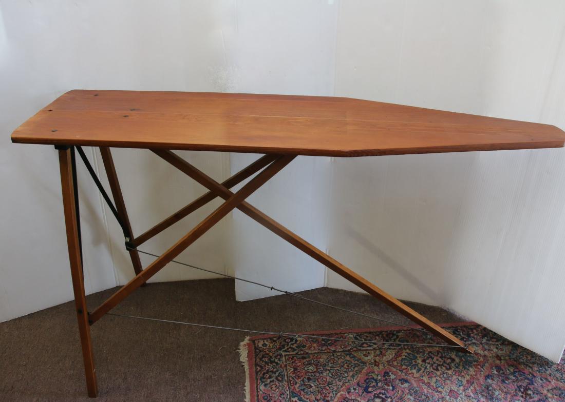 PR. OF WOODEN IRONING BOARDS: J.R. CLARK CO. - WOODEN WITH IRON HOLDER