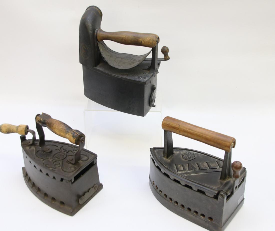 LOT OF CHARCOAL IRONS