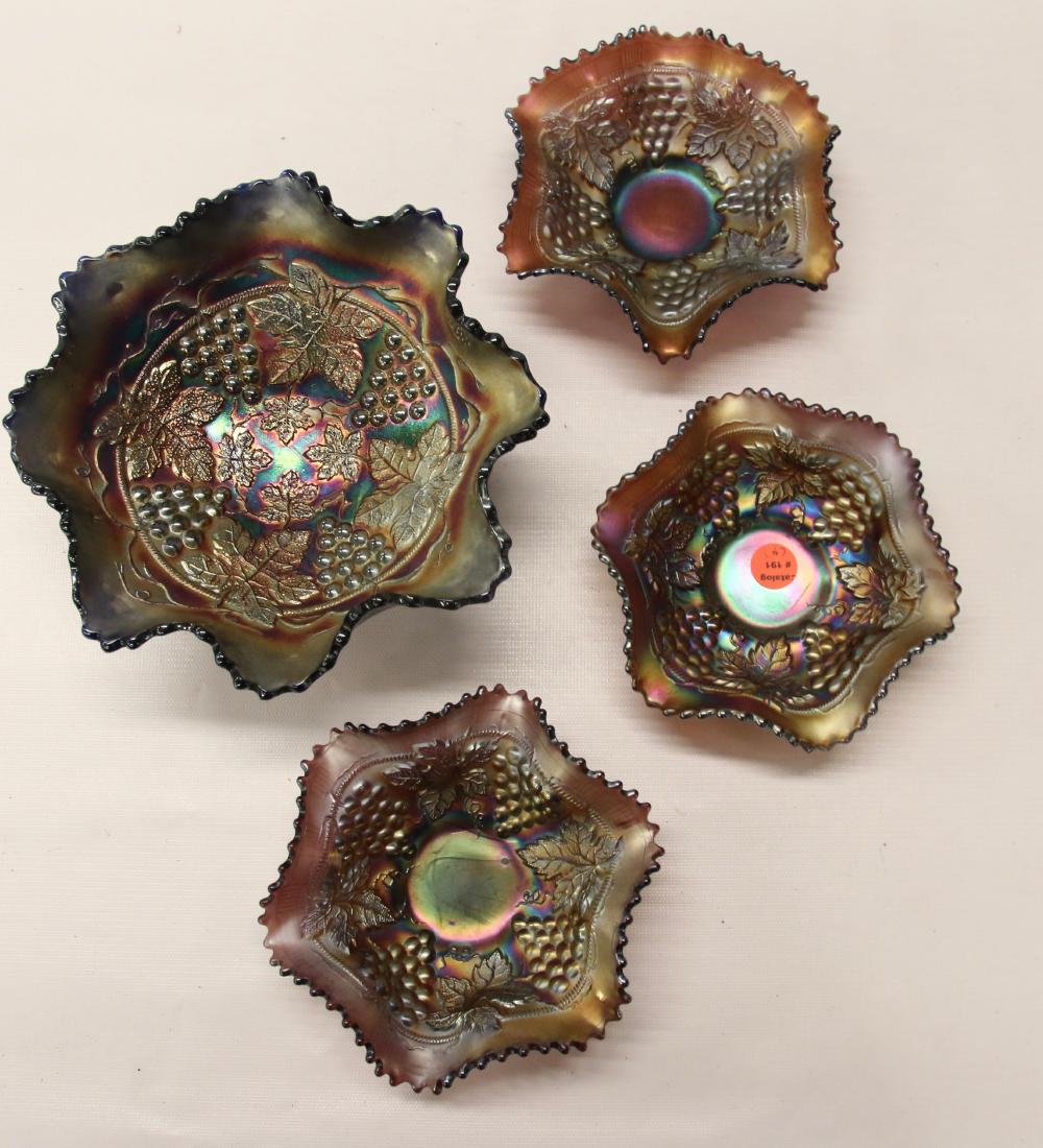 CARNIVAL GLASS BOWL SET (1 of 2)