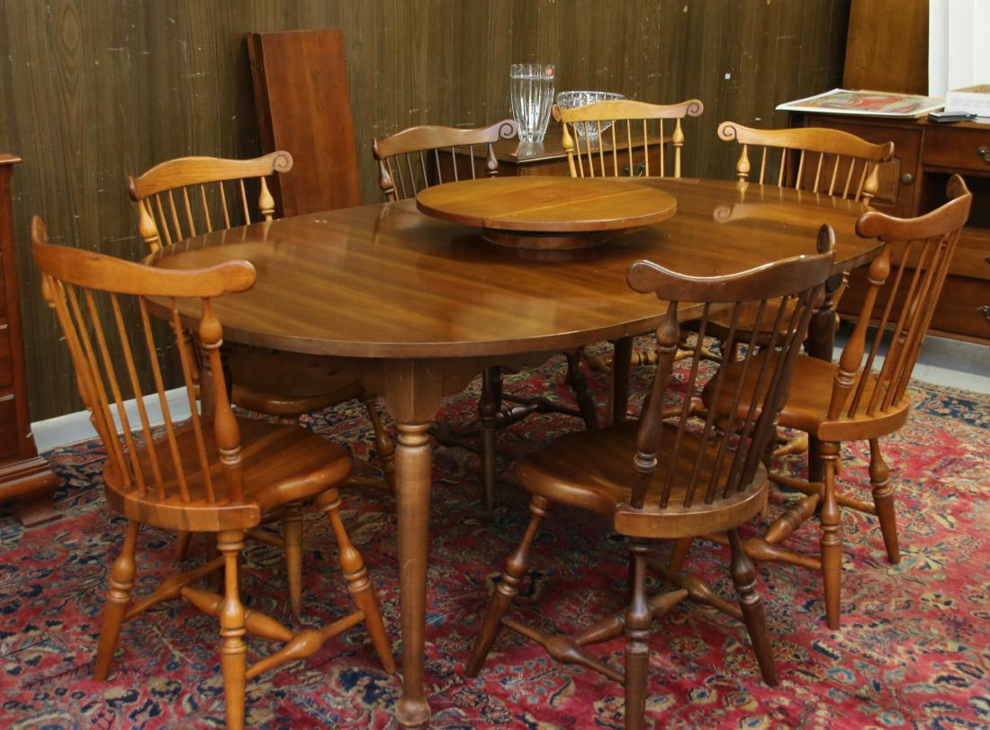 DUCKLOE CHERRY TABLE AND CHAIRS (1 of 4)