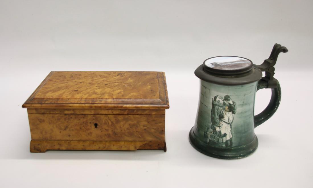 BURL WOOD TRINKET BOX (1 of 5)