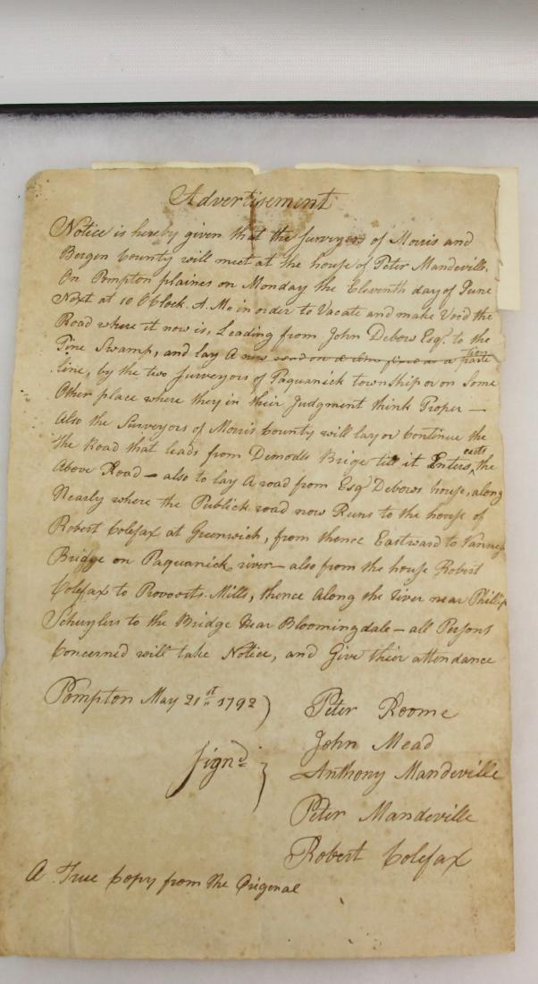 EARLY NEW JERSEY DOCUMENT (1 of 7)