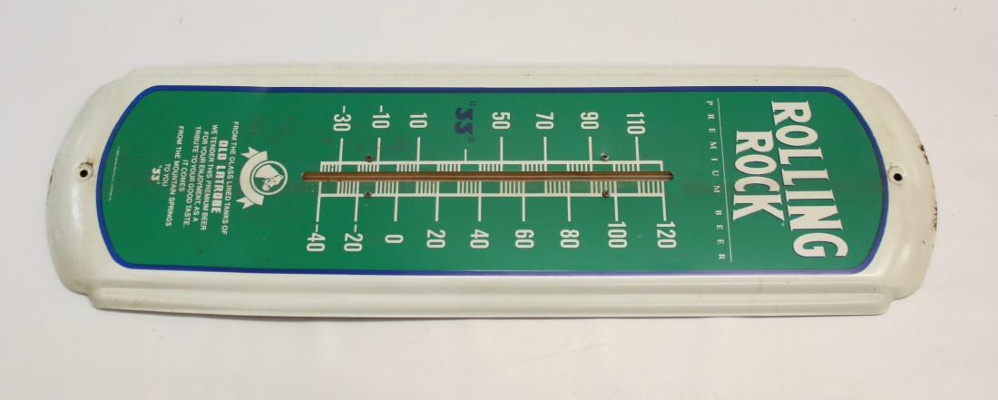 ROLLING ROCK ADV. THERMOMETER (1 of 4)