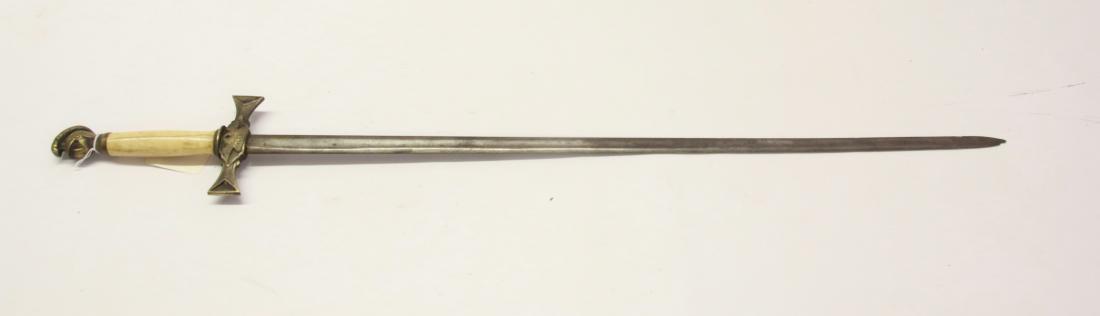 U.S. MILITIA SWORD: CIVIL WAR ERA U.S. MILITIA STAFF OFFICERS SWORD - BONE GRIP 35" TOTAL LENGTH