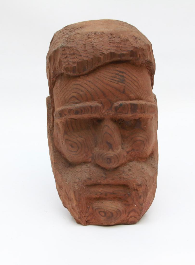 CARVED WOODEN HEAD