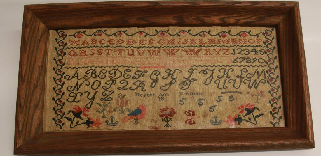 19TH CENTURY SCHOOL GIRL SAMPLER (1 of 2)