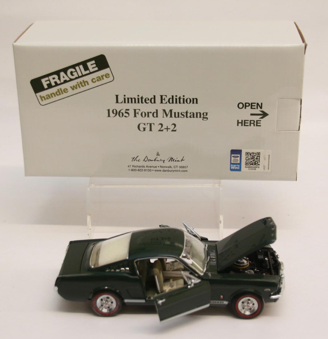 DANBURY MINT LIMITED EDITION MUSCLE CAR: 1965 FORD MUSTANG GT 2 + 2 - #271 OF 1965, 7 1/2" L