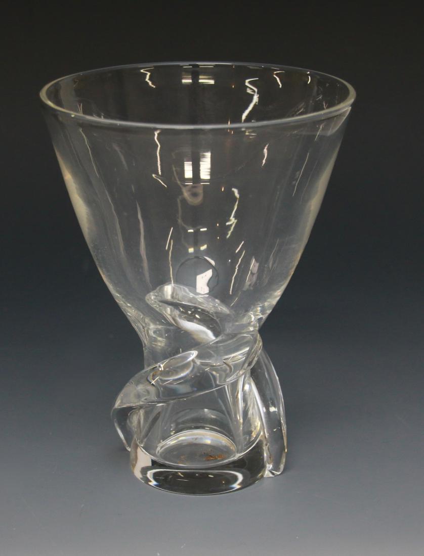 STEUBEN VASE: APPLIED DECORATION Dimensions: 6 1/2" X 4 1/2"