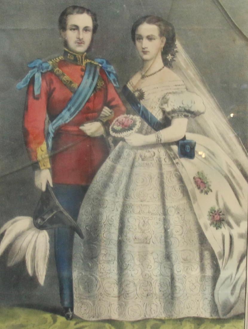 CURRIER AND IVES: THE PRINCE AND PRINCESS OF WALES" - PUBLISHED BY; CURRIER & IVES, 152 NASSAU ST, NEW YORK - PHOTOGRAPHED FROM LIFE BY; MAYALL, LONDON Dimensions: 13" X 7