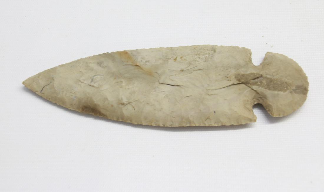 NATIVE AMERICAN STONE SPEAR POINT: 7" L
