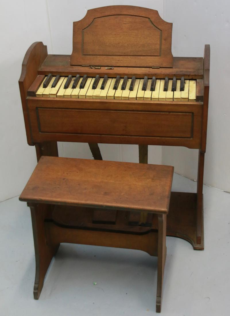 CHILDS PUMP ORGAN: THE "ESTEY" ORGAN CO." WITH BENCH