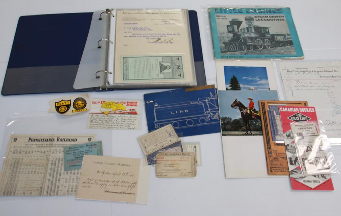 GROUP LOT OF RAILROAD EPHEMERA (1 of 9)